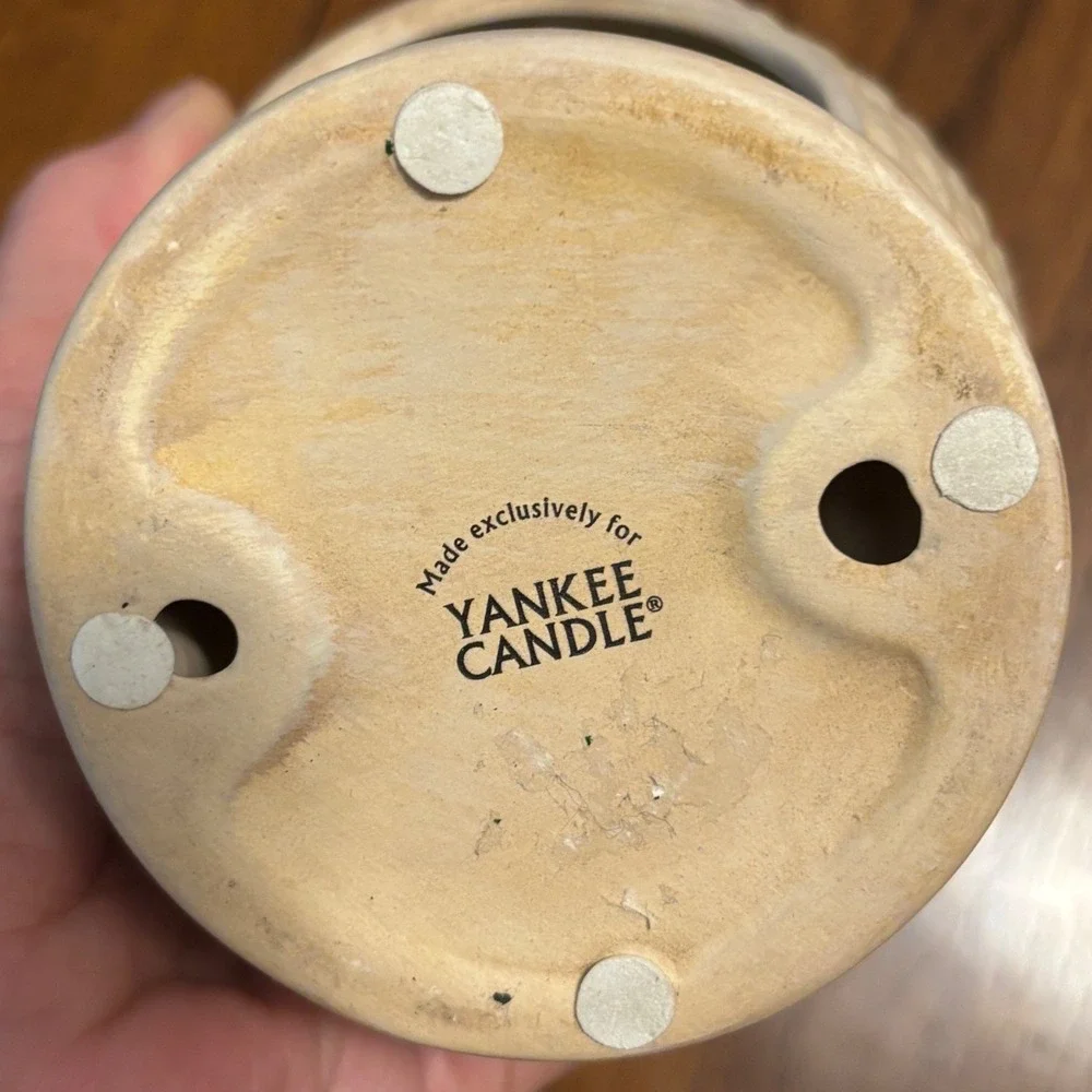 Yankee Candle Ceramic Dragonfly Wax Melt Tart Warmer Cream‎ Tan Rustic 6 Inch